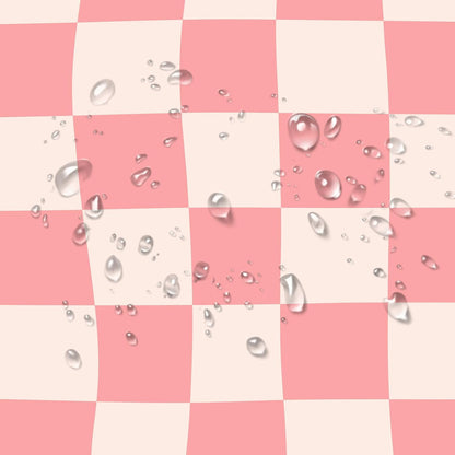 Pink Abstract Checkered Shower Curtain for Bathroom, Pink and Beige Retro Plaid Shower Curtain Modern Minimalist Polyester Fabric Bathroom Decor, 60W x 72L inches