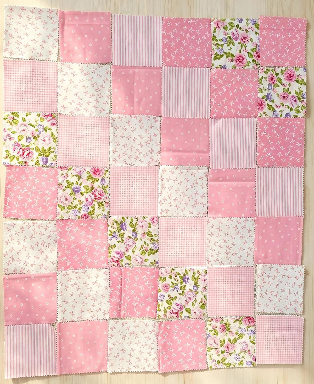 Precut Cotton Fat Quarters Fabric Quilting Bundles for Sewing, (Pink)