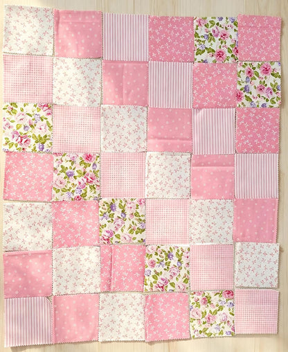 Precut Cotton Fat Quarters Fabric Quilting Bundles for Sewing, (Pink)