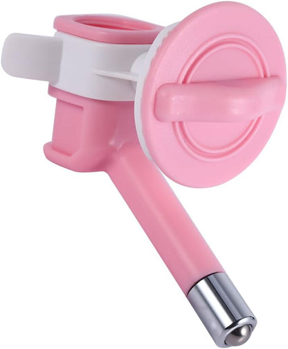 Pet Water Dispenser, Nozzle Automatic Dogs Cats Water Feeder Nozzle No Drip Water Dispenser Fountain Bottle Head Water Nozzle Anti Leaking Pet Hanging Drinking Nozzle (Pink)