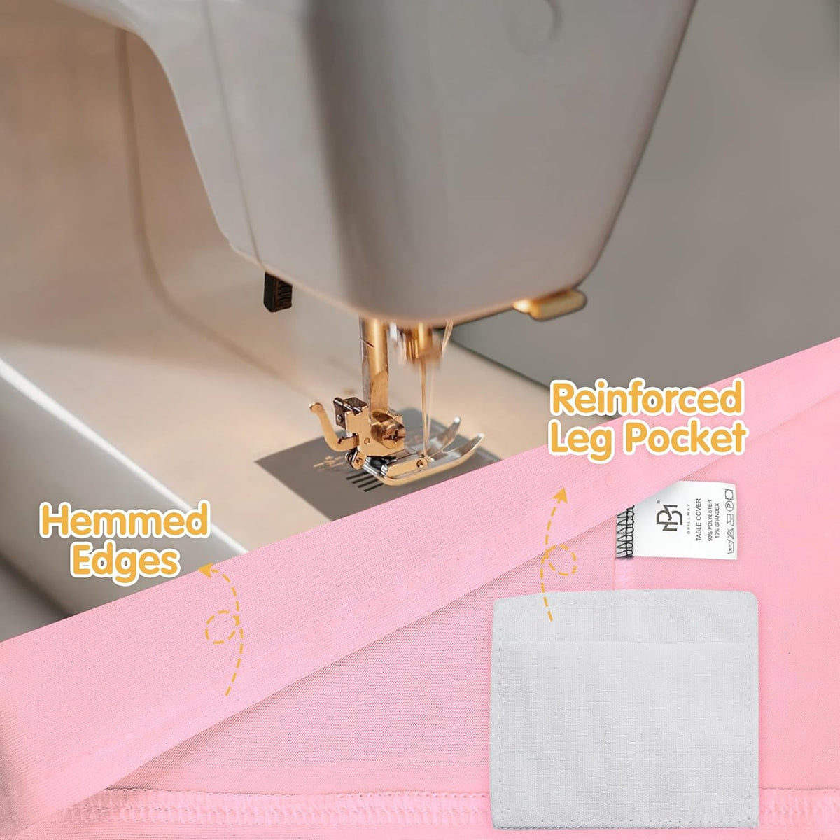 6 Pack Pink Spandex Table Covers for 6ft Rectangle Tables