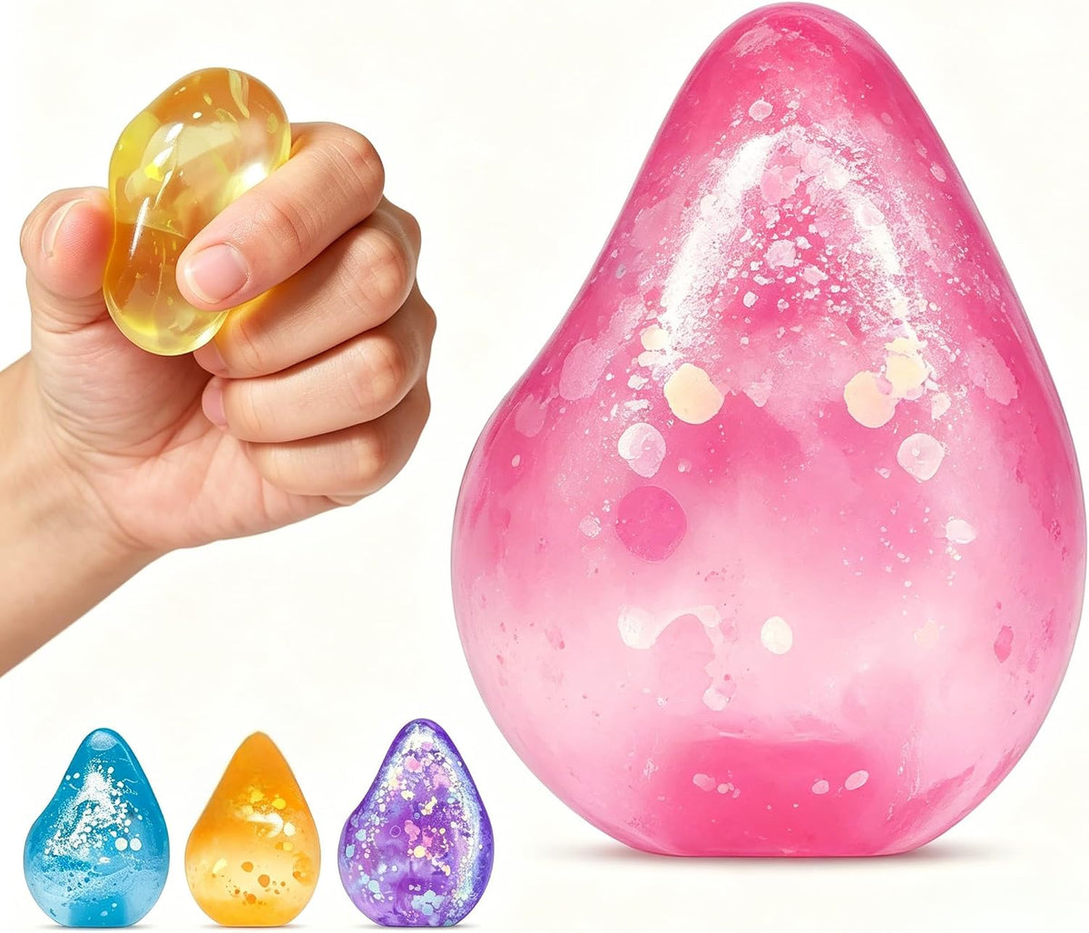 Fidget Toys Stress Cube, Cube Squishies Anxiety Stress Relief, Squishy Stress Cube-Drop Malt Sugar Balls, Sensory Toys for Kids with Autism, Fidgets for Classroom Prize Toys