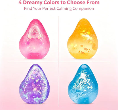Fidget Toys Stress Cube, Cube Squishies Anxiety Stress Relief, Squishy Stress Cube-Drop Malt Sugar Balls, Sensory Toys for Kids with Autism, Fidgets for Classroom Prize Toys