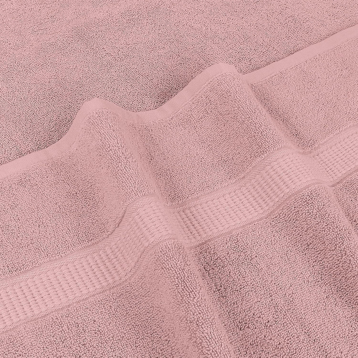 Jumbo Bath Sheets, 2 Pack, 35x70 in, 600 GSM Cotton, Dusty Pink