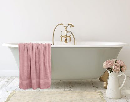 Jumbo Bath Sheets, 2 Pack, 35x70 in, 600 GSM Cotton, Dusty Pink