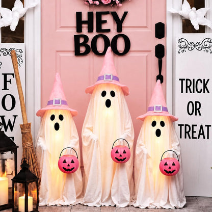3 Pack Pink Holiday Halloween Outdoor Decoration 30'' & 26''