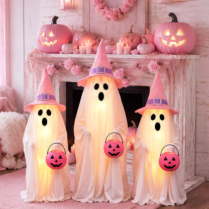 3 Pack Pink Holiday Halloween Outdoor Decoration 30'' & 26''