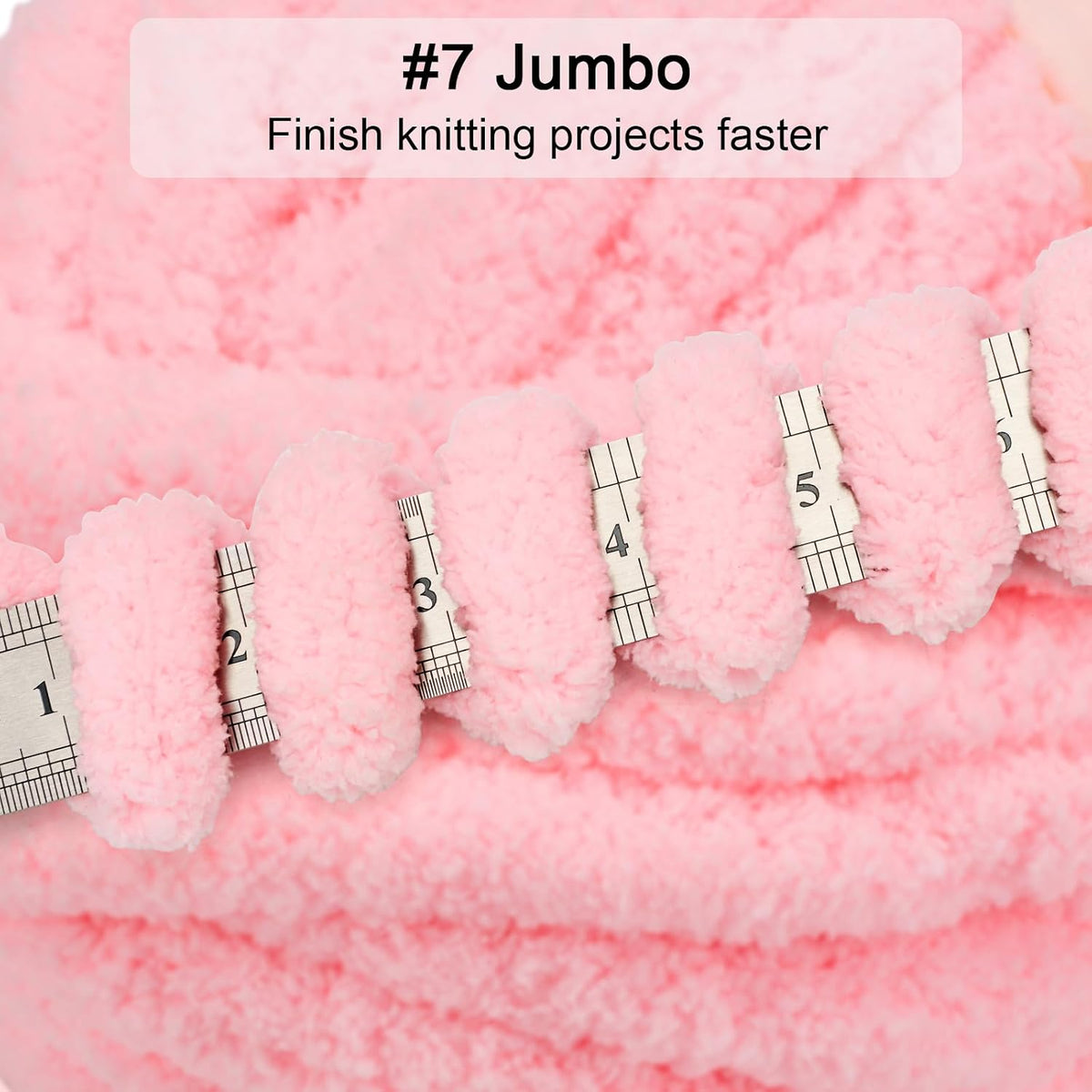 Chunky Yarn for Hand Knitting Soft DIY Blanket Light Pink 0.55LB