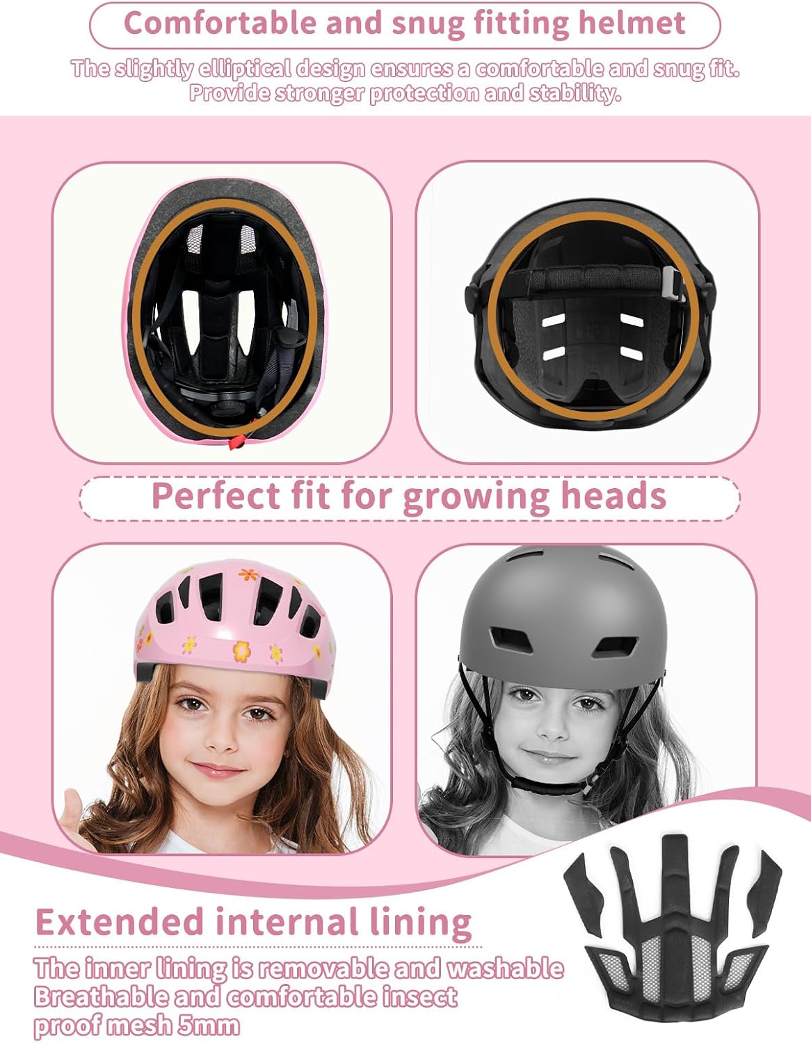 XJD Toddler Helmet Kids Bike Helmet for Infant/Baby, Adjustable for Age 1+