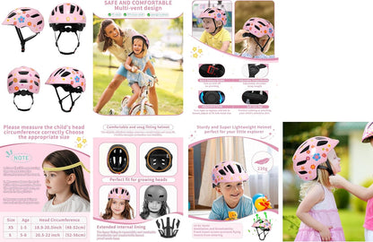 XJD Toddler Helmet Kids Bike Helmet for Infant/Baby, Adjustable for Age 1+