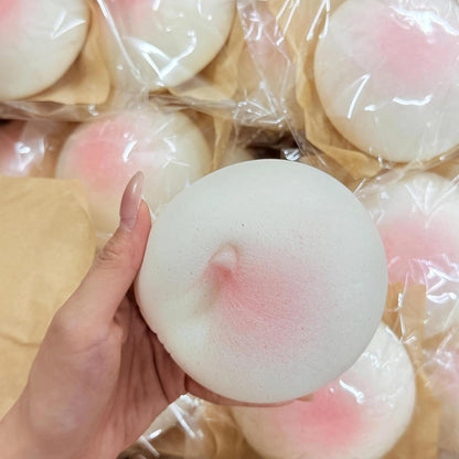 Cheese Slow Rising Squishy Toy, Soft Foam Stress Relief Squeeze, Sticky Food Squishies, Bread and Butter Squishy Style for Desk Decor or Gift (White) | Foam Bread Butter Squishy Stress Balls for Stress Relief, ADHD,Party Favor Gift (White)