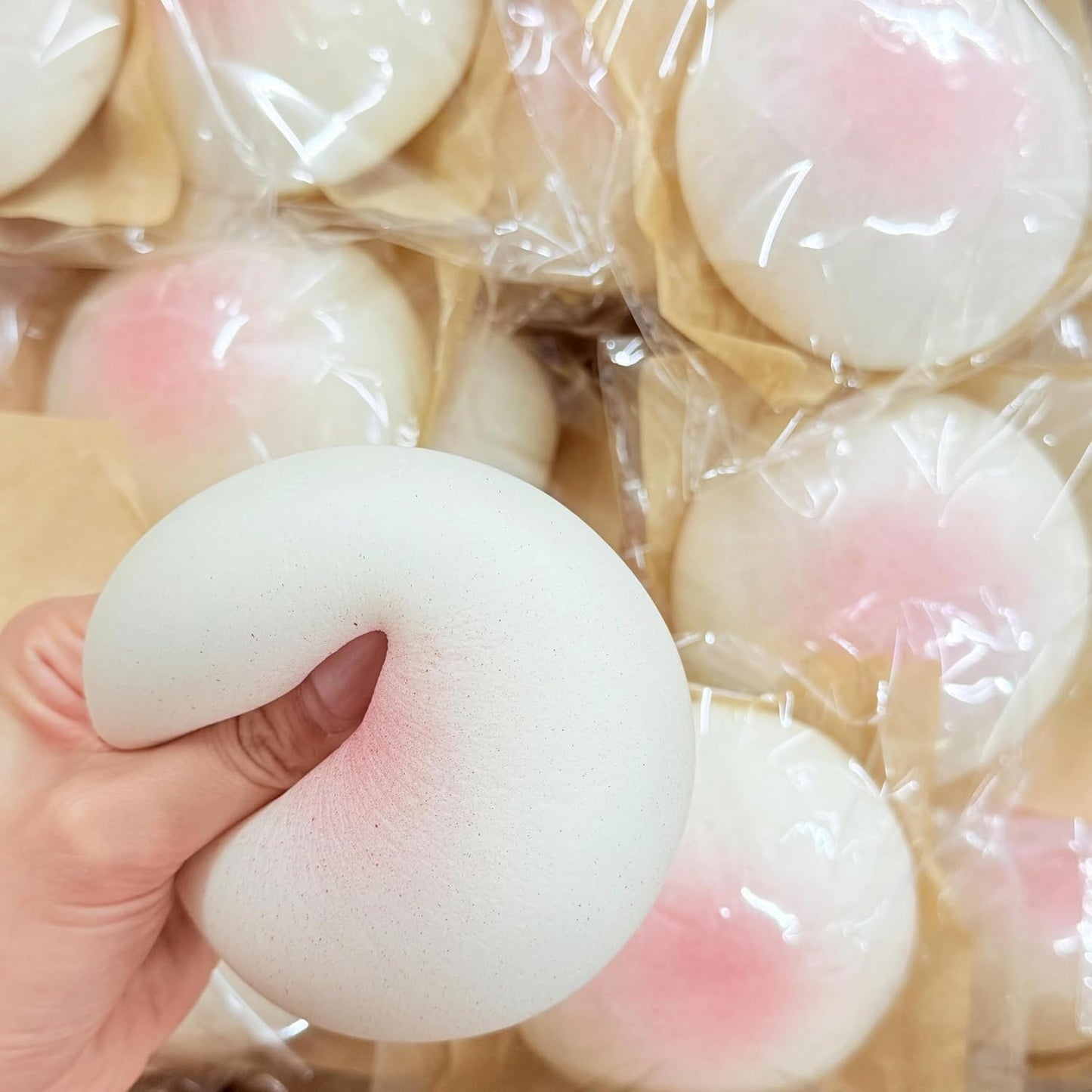 Cheese Slow Rising Squishy Toy, Soft Foam Stress Relief Squeeze, Sticky Food Squishies, Bread and Butter Squishy Style for Desk Decor or Gift (White) | Foam Bread Butter Squishy Stress Balls for Stress Relief, ADHD,Party Favor Gift (White)