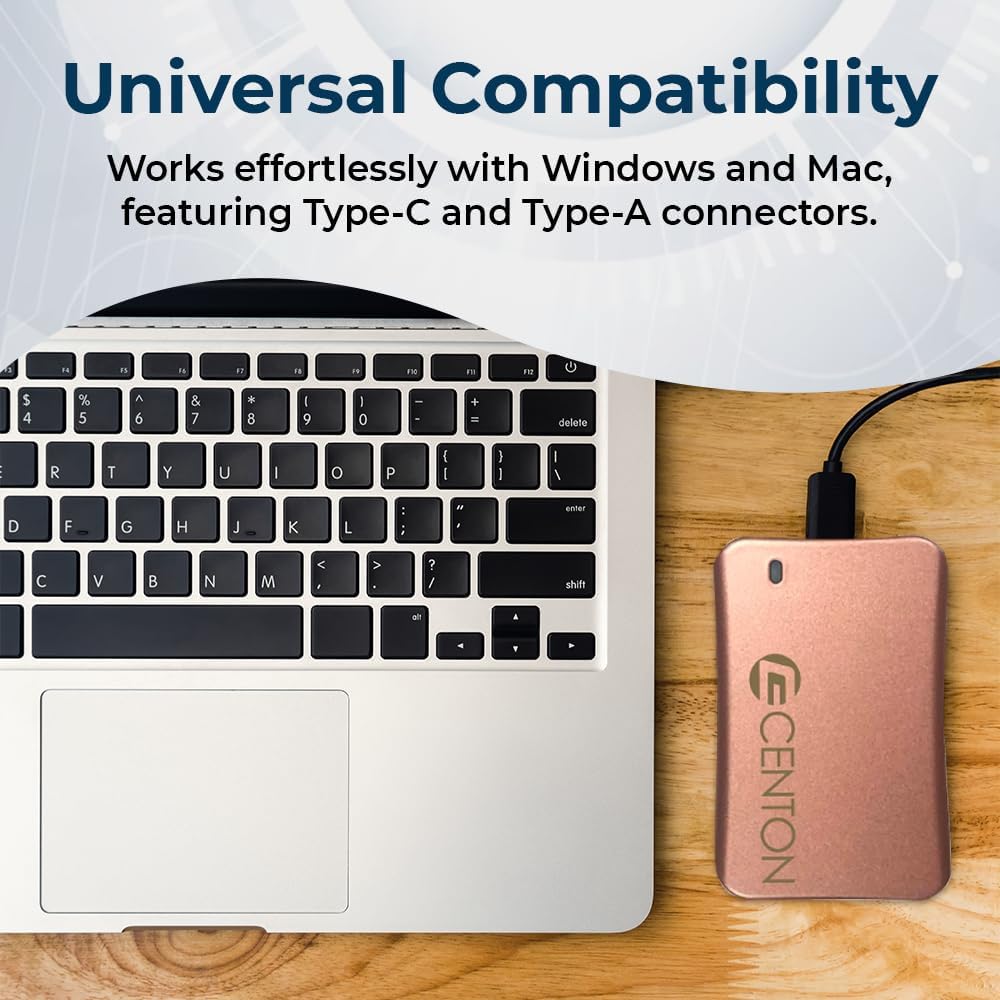 External SSD (Rose Gold Metallic), USB-C 3.2 Gen 2, 1000GB