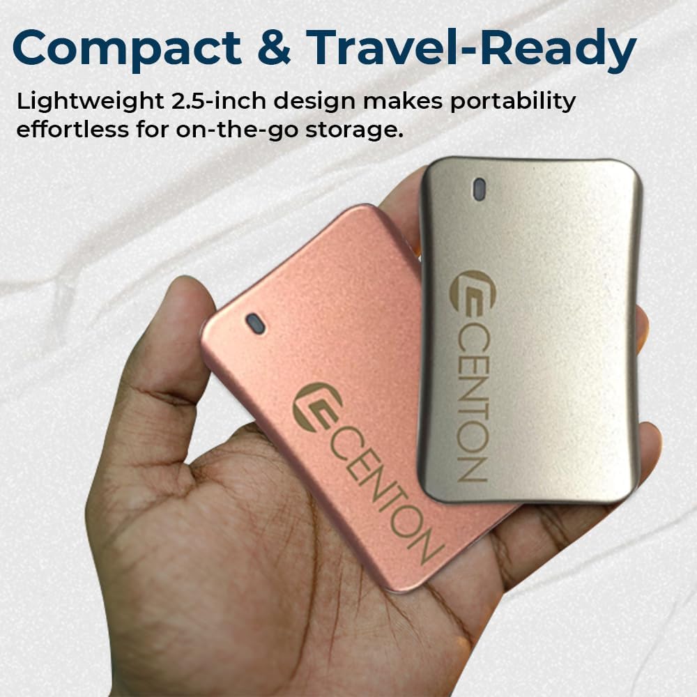 External SSD (Rose Gold Metallic), USB-C 3.2 Gen 2, 1000GB