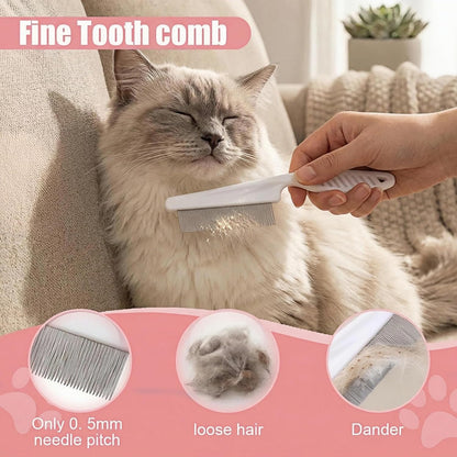 12PCS Dog Bath Kit & Dog Brush Kit for Dogs & Cats - Professional Pet Grooming Tools Set with Shedding Brush, Bath Scrubber, Dematting Comb & Storage Bag - Complete Dog Washing Essentials, Pink