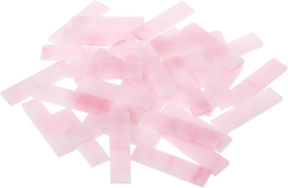 Rectangular Mosaic Tiles Stained Glass Strips, 1.57" x 0.4" Pink Glass Pieces 100g/3.53 oz Mosaic Tile Making Supplies for DIY Handmade Crafts and Home Decoration