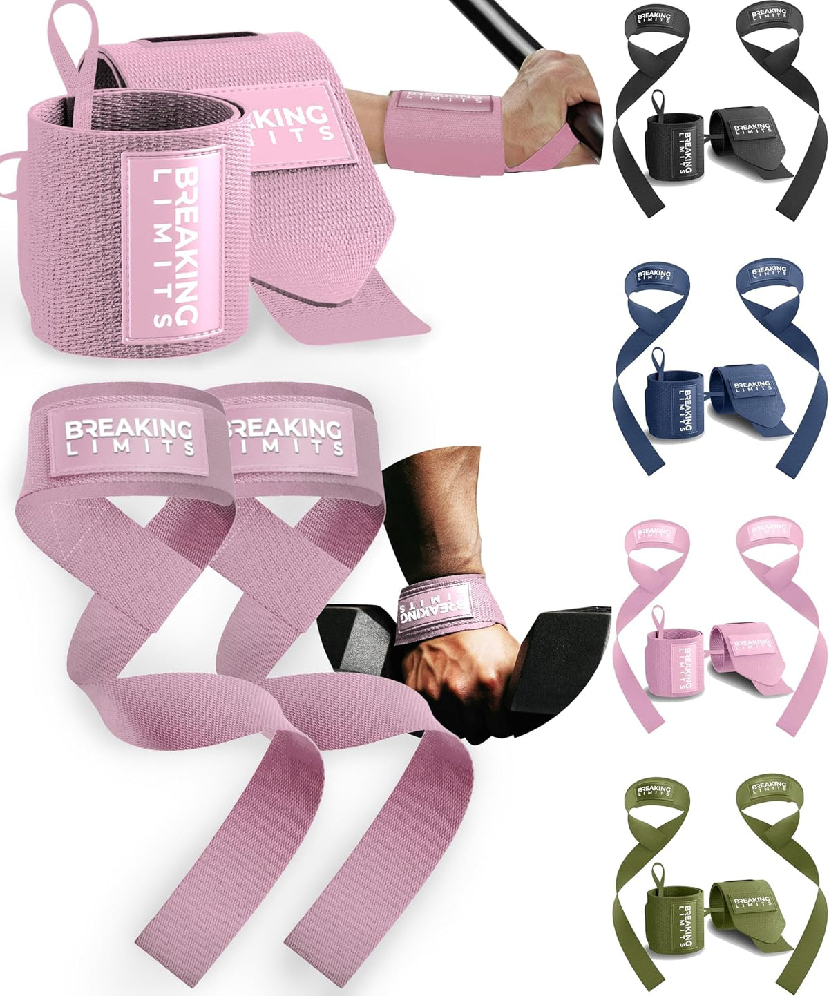Lifting Straps & Wrist Wraps for Weightlifting Men & Women