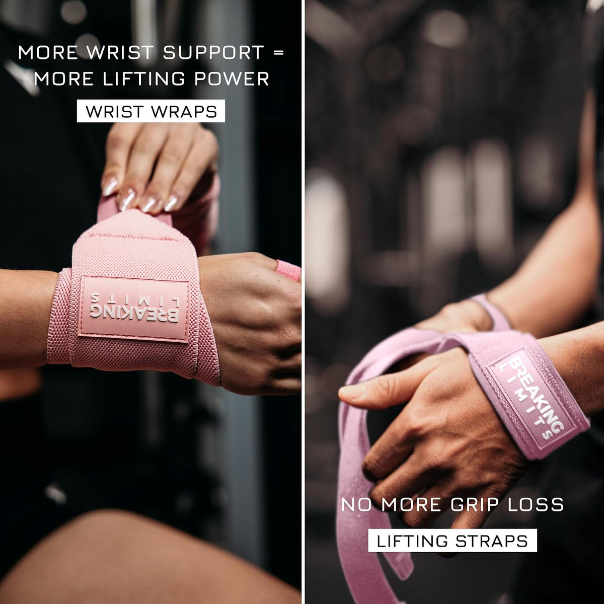 Lifting Straps & Wrist Wraps for Weightlifting Men & Women