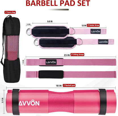 Barbell Pad Set - Hip Thrusts Pads for Squat&Lunges/Bench Press Bar Padding