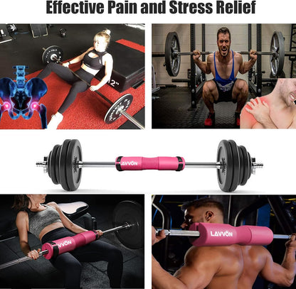 Barbell Pad Set - Hip Thrusts Pads for Squat&Lunges/Bench Press Bar Padding