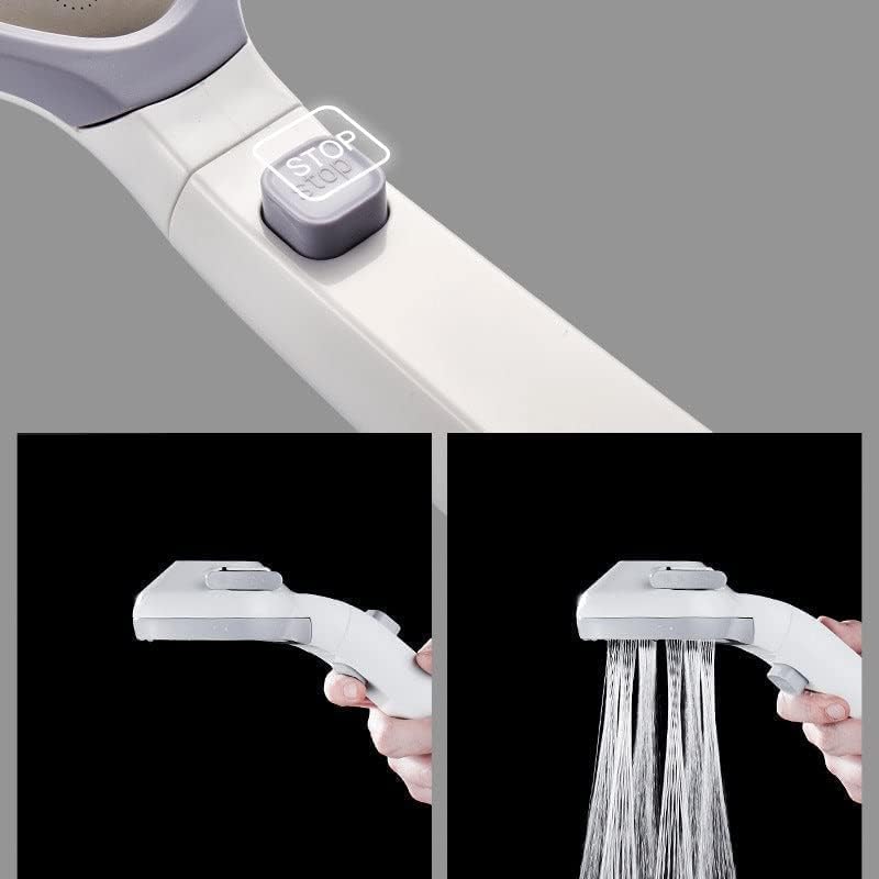 Pressurized Shower Head with 4 Modes Support One-Touch Water Cut-Off, Powerful Handheld Shower Heads High Pressure Water Saving (Pink)