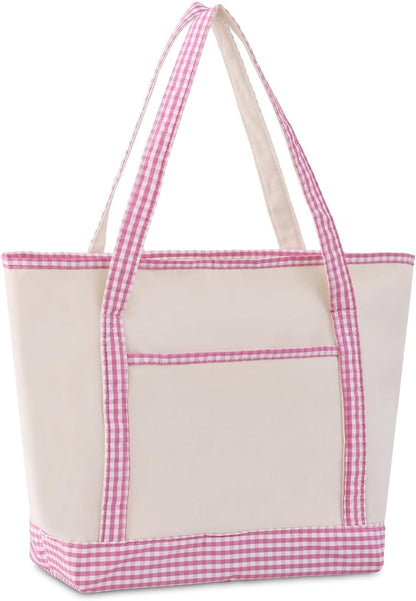 Gingham Tote Bag for Women