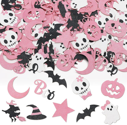 Pink Halloween Confetti Glitter Party Table Decorations