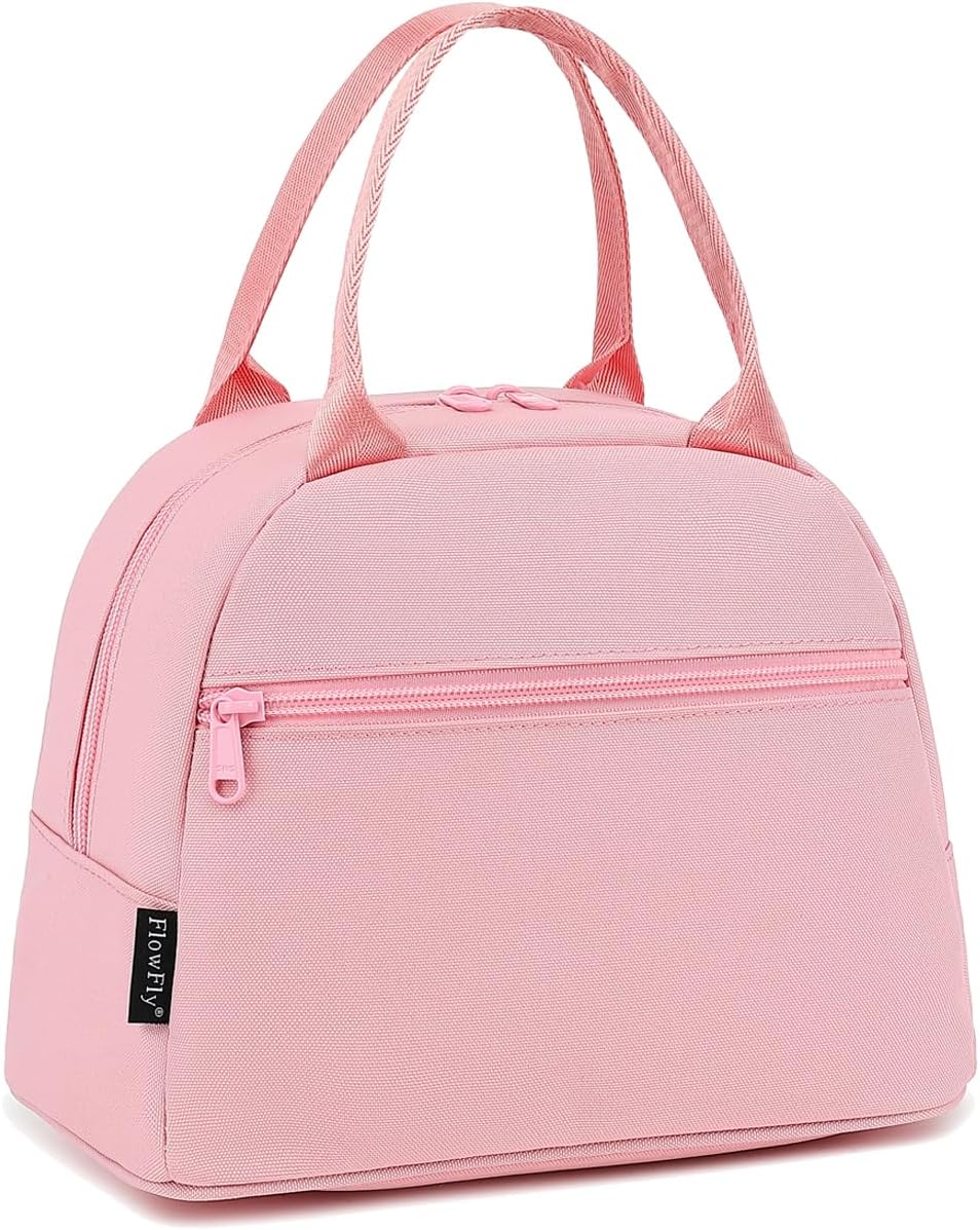 Lunch Bag Tote Bag Lunch Organizer Lunch Holder Insulated Lunch Cooler Bag for Women/Men,Pink, LB002-PK07