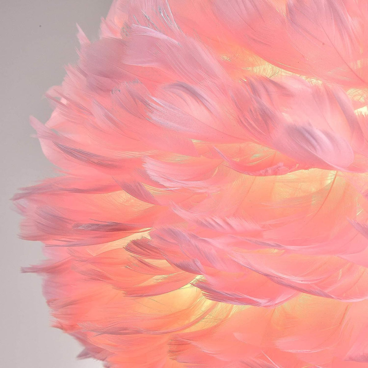 Pink Feather Chandeliers for Girls Room, 3 Lights Modern Romantic Ceiling Haning Lamp, Nordic Creative Art Feather Shade Chandelier, for Bedroom, Living Room, Dining Room, 17.7 inch