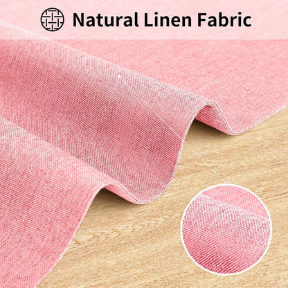 Cloth Placemats, Set of 4 Heat-Resistant Cotton Linen Blend Double Layered Machine Washable Place Mats, Wrinkle Free Thick Fabric Dining Table Mats for Indoors & Outdoors (Baby Pink, 4)