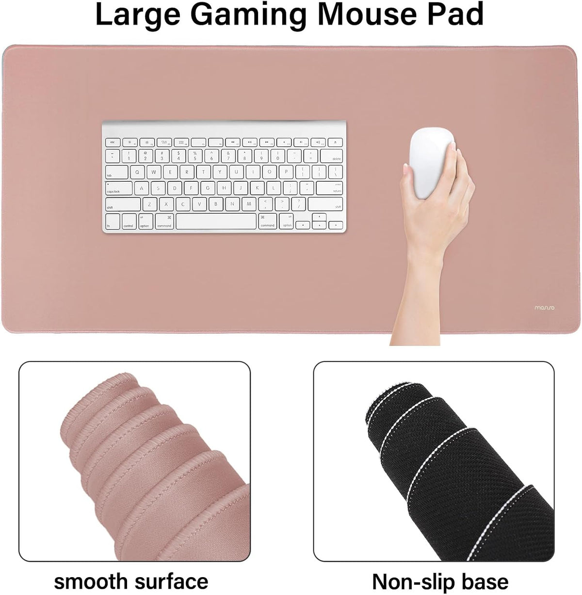 Keyboard Mouse Pad Set, Large Gaming Mouse Pad&Keyboard Wrist Rest