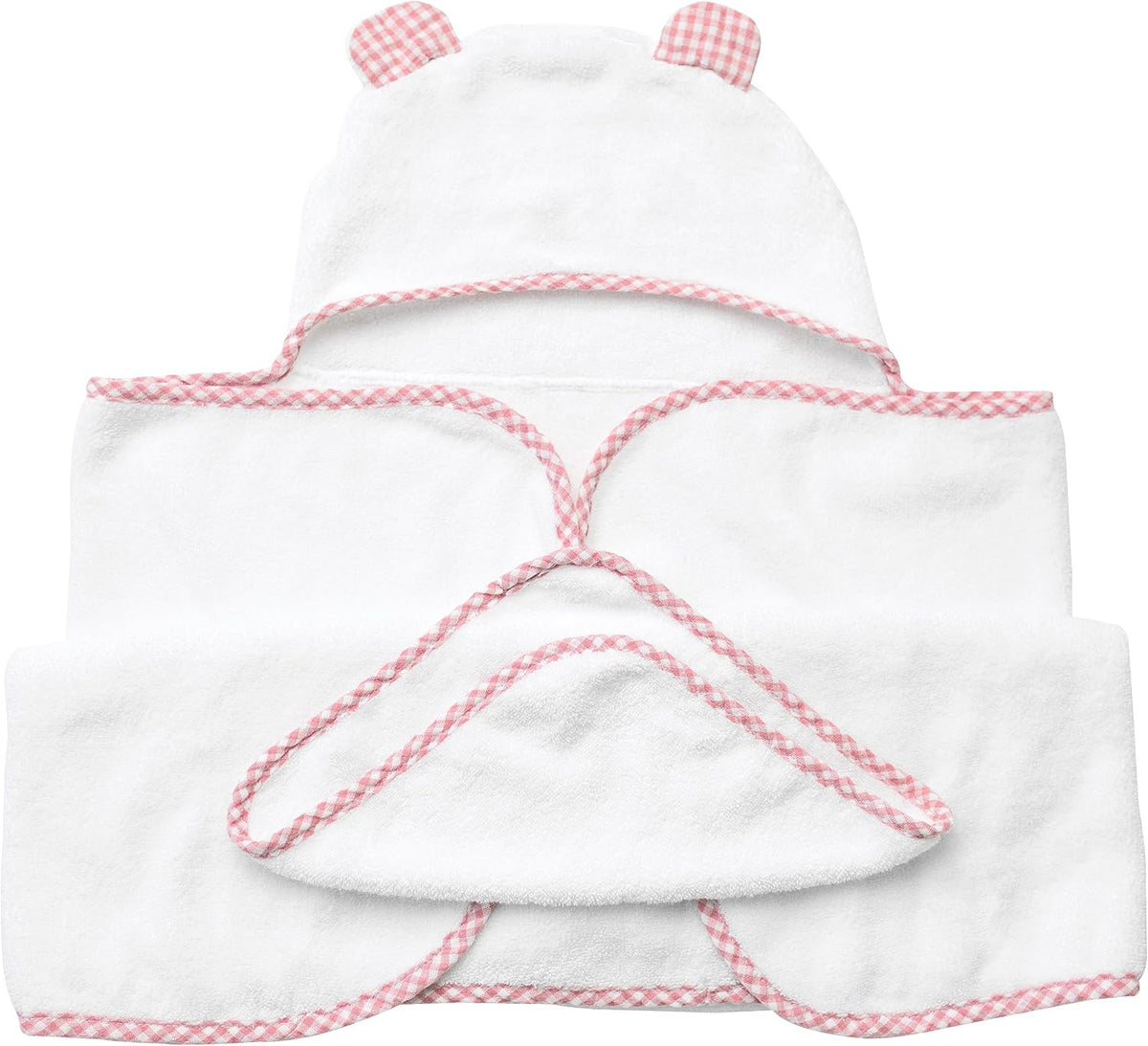 Premium Boutique Baby Towels for Girls - Hooded Girl Towel & Washcloth Set - Organic Viscose Made from Bamboo Baby Towels with Hood - Baby Girl Bath Towels (Pink)