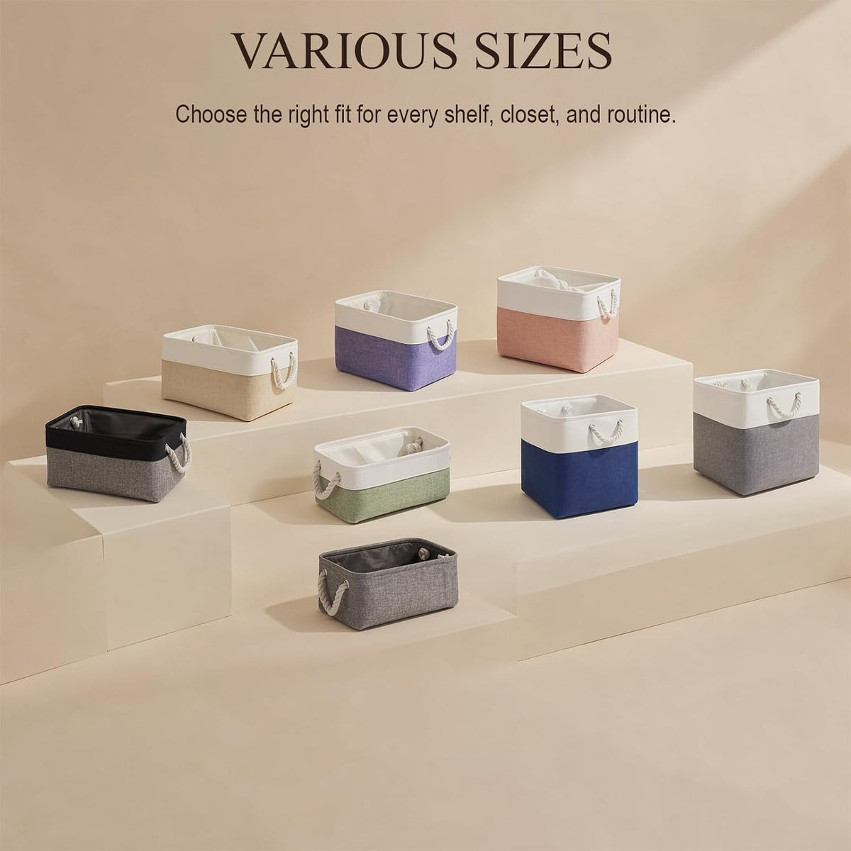 15.7x11.8x8.26 Inch Fabric Large Storage Bins with Handles 3 Pack