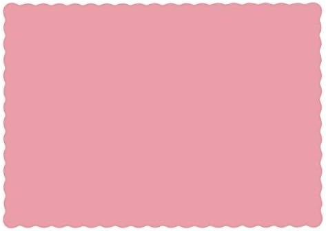Dusty Rose Pink Paper Placemats Scalloped Edge 50 per Pack