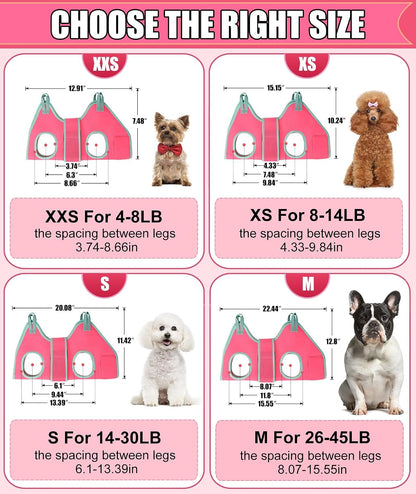Dog Grooming Hammock,XS Pink Hanging Harness Holder for Nail Clipping/Trimming,Grooming Sling Hanger with Thick Fabric Neck Support,Strap Restraint for Claw Care