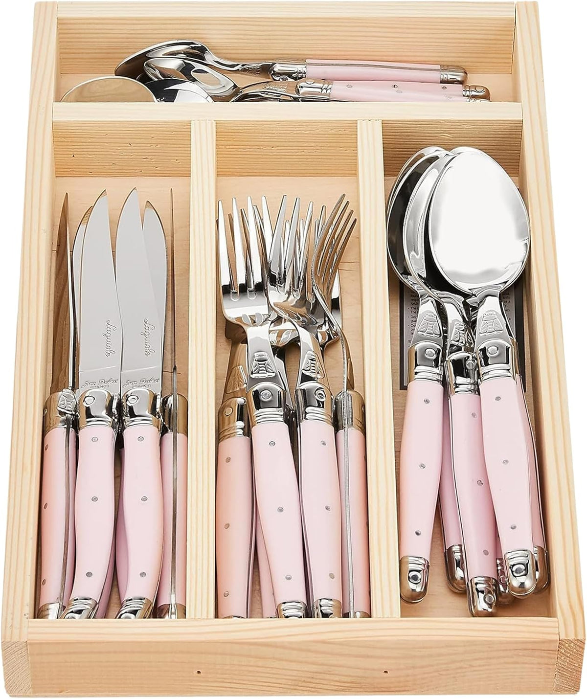 JD07-13152.PINK 24 Piece Flatware Set 24 Piece Flatware Set, Pink