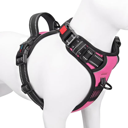 No Pull Dog Harness Medium Reflective Front Clip Vest with Handle