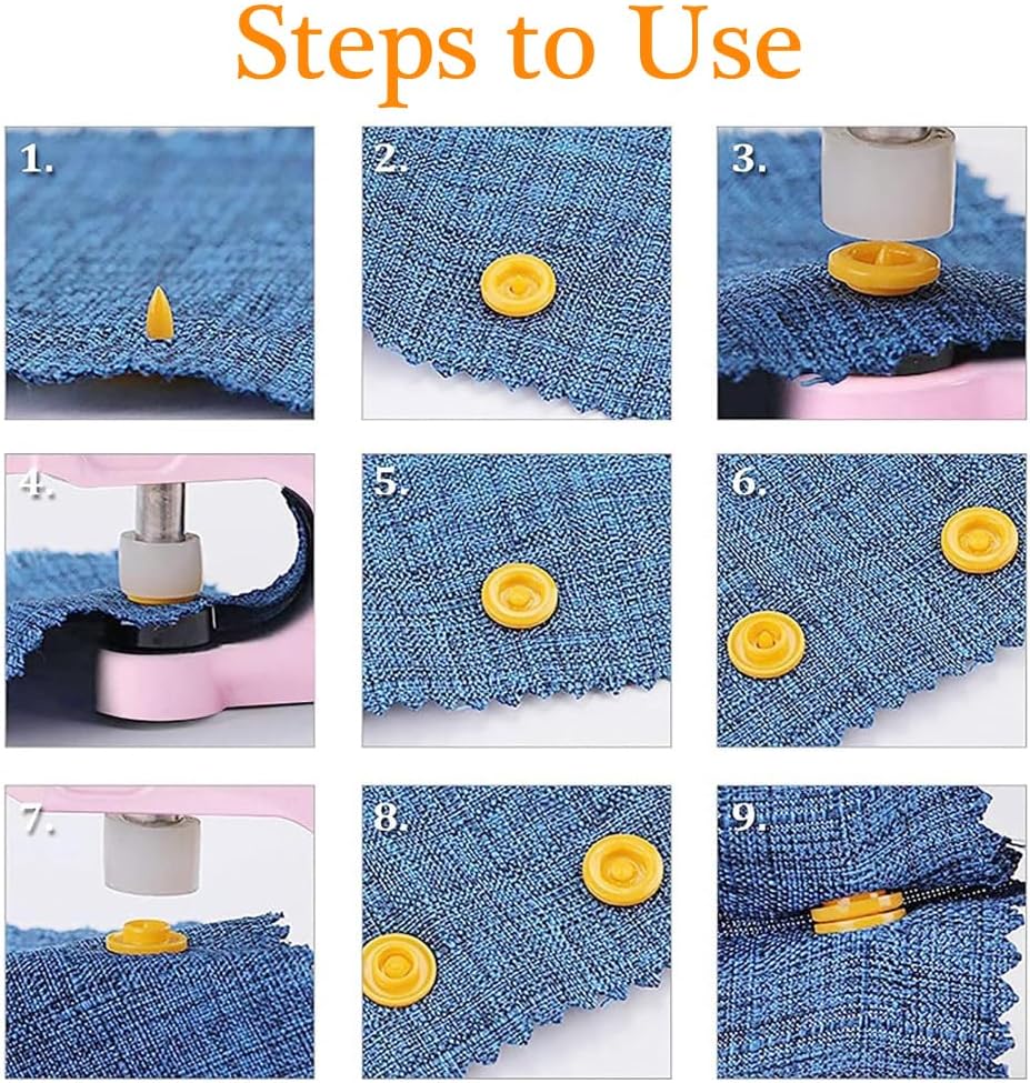 Pink Snap Buttons and Pliers Set