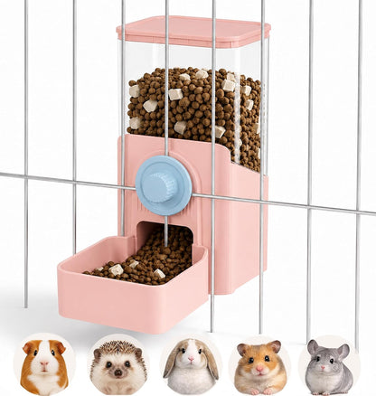 41 oz Hanging Gravity Feeder for Small Animal Cages Rabbit & Guinea Pig