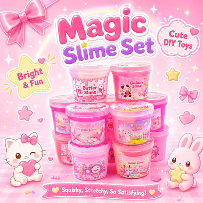 12 Pack Pink Slime, Butter Cloud Slime Kit for Kids, Soft Squishy Sensory