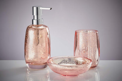 Mercury Accessories Glass Coral Toilet Brush Holder