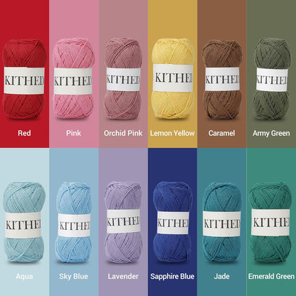 Cotton Yarn，10.5oz，526yard，3 Pack ，Soft Yarn for Crocheting and Knitting (08 Light Pink)
