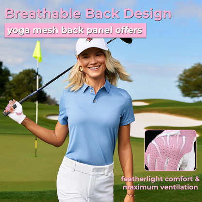 Womens Golf Gloves Ladies Golf Gloves Breathable Yoga Mesh Back for Fashion Conscious Golfers