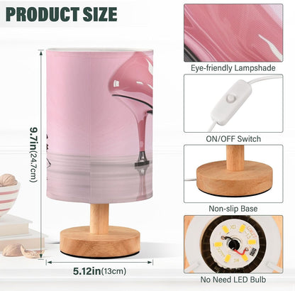 Bedside Table Lamp, Pink High Heels Nightstand Lamp for Bedroom with USB Port, LED Desk Lamps for Living Room Dorm Reading