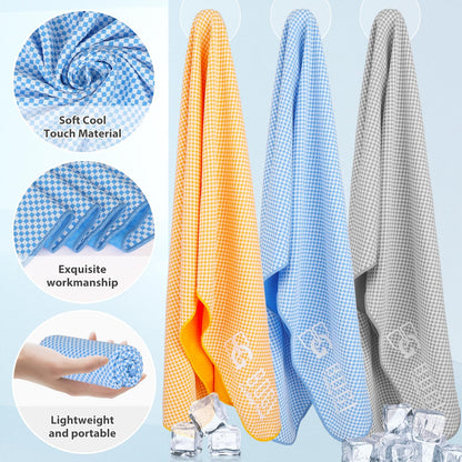 Cooling Towels for Neck and Face, Soft Breathable Cool Towel for Instant Cooling Stay Cool for Yoga, Sport, Gym, Camping, Running & More Activities