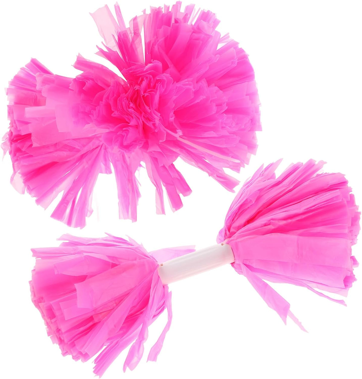 Pink Cheer Pom Poms with Handle 2pcs for Sports Performance