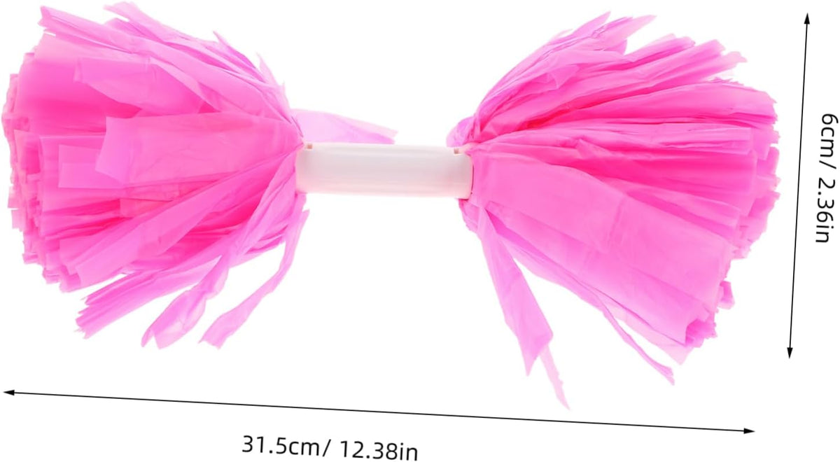 Pink Cheer Pom Poms with Handle 2pcs for Sports Performance