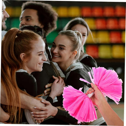 Pink Cheer Pom Poms with Handle 2pcs for Sports Performance