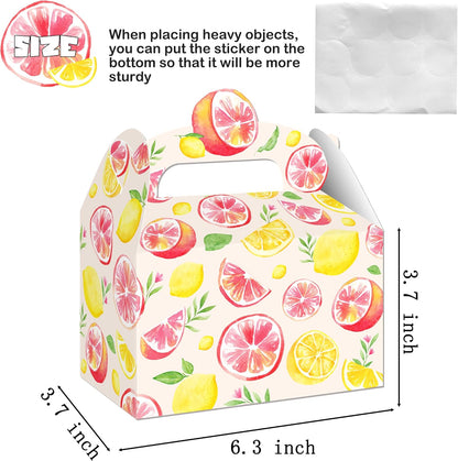 Pink Citrus Lemon Party Favor Boxes Summer Baby Shower Treat Gift Boxes