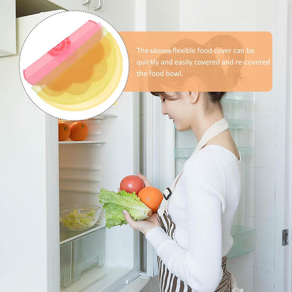 4 Pack Silicone Stretch Lids for Food and Cans Airtight